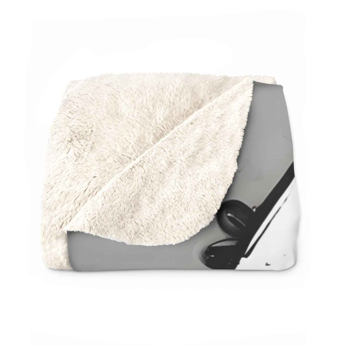 Sherpa Fleece Blanket with Dark Horror Skull Design