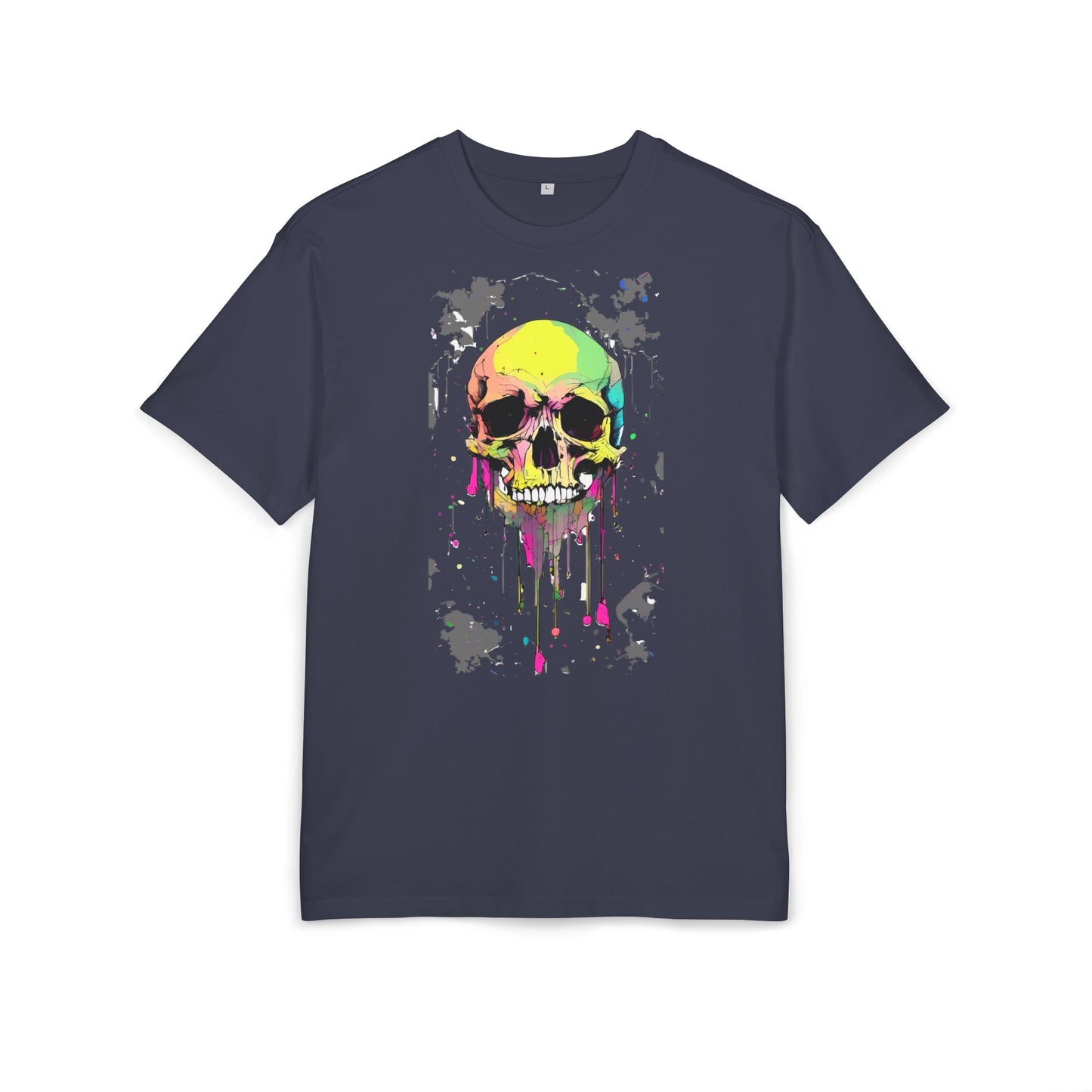 Colorful Skull Oversized Tee - Edgy Graphic Shirt for Casual Wear, Street Style, Gifts, etc.