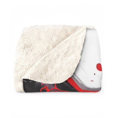 Demonic Art Sherpa Fleece Blanket - Cozy and Unique Gift for Anime Lovers