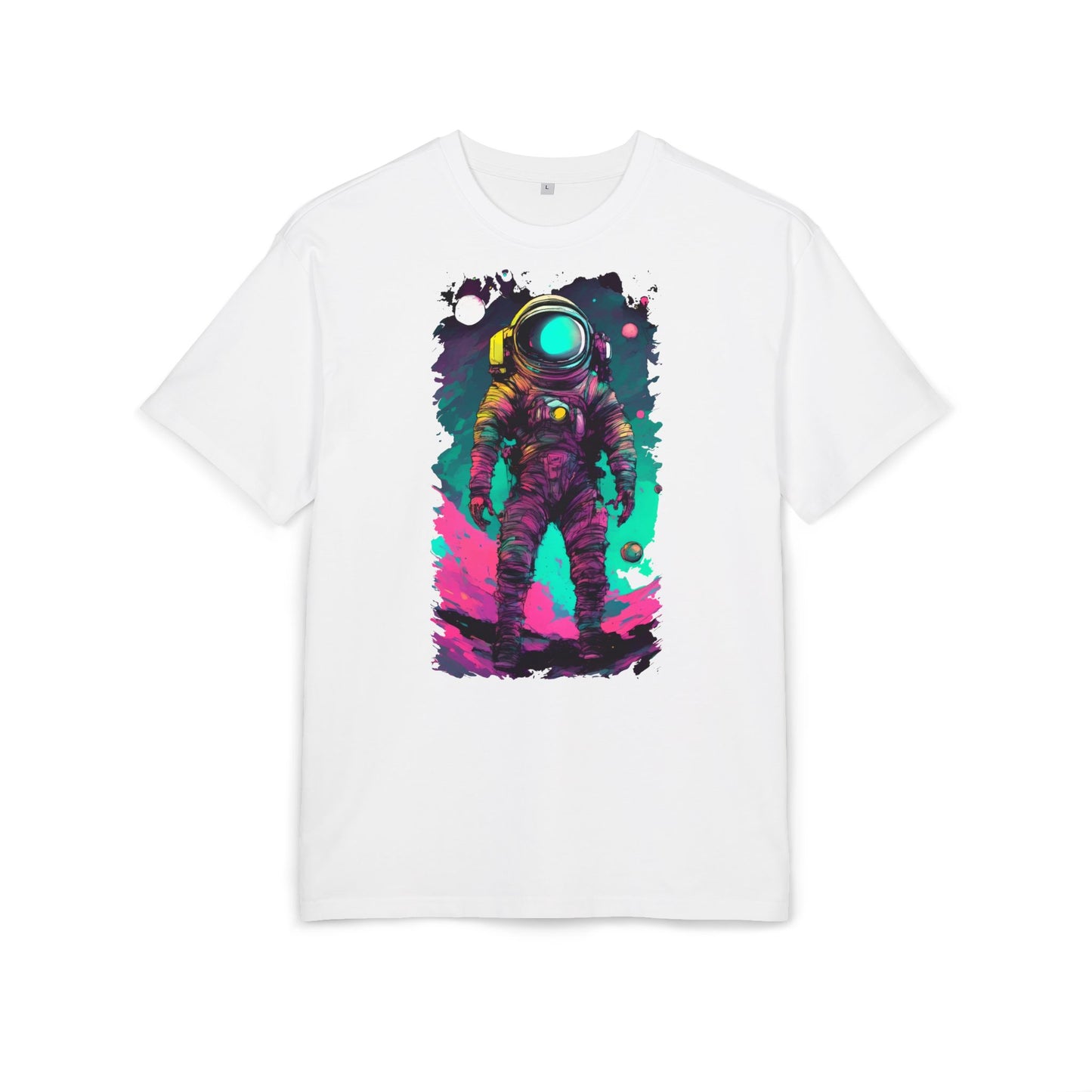 Cosmic Astronaut Tee, Unisex Oversize Tee, Space Graphic Shirt, Retro Astronaut T-Shirt, Gift for Space Lovers, Unique Graphic Tee