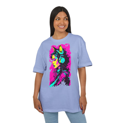 Vibrant Music Lover's Tee, Unisex Heavy Oversize Tee, Trendy Graphic Shirt, Colorful Art Top, Perfect for Festivals and Gifts
