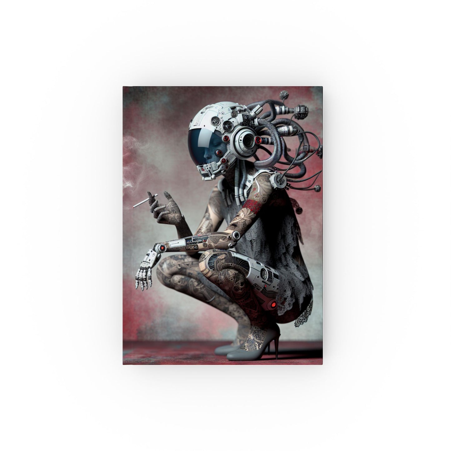 Futuristic Sci-Fi Hard Backed Journal | Unique Notebook for Creative Minds, Writing, Sketching, Gift for Geeks, Cyberpunk Art