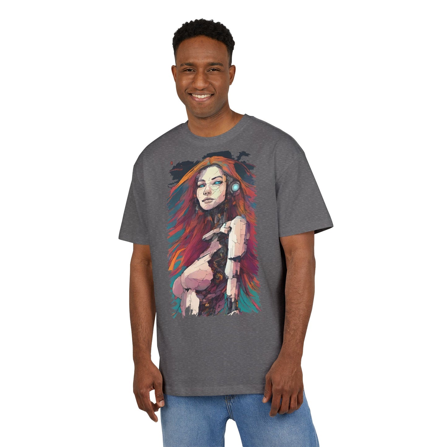 Artistic Oversize Tee - Vibrant Graphic Shirt, Casual Streetwear, Unique Gift for Art Lovers, Everyday Wear, Graphic Tee