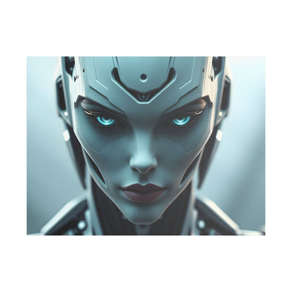 Futuristic Robot Art Canvas Print, Sci-Fi Wall Decor, Modern Home Artwork, Tech-Inspired Gift, Unique Living Room Accent