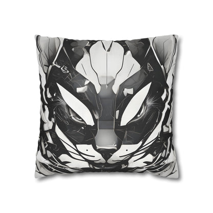 Square Pillowcase with Edgy Cyber Design