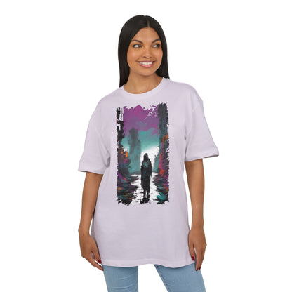 Unisex Oversized Graphic Tee with Forest Silhouette | Comfy Casual Wear, Gift for Nature Lovers, Ideal for Camping, Hiking, Everyday Style