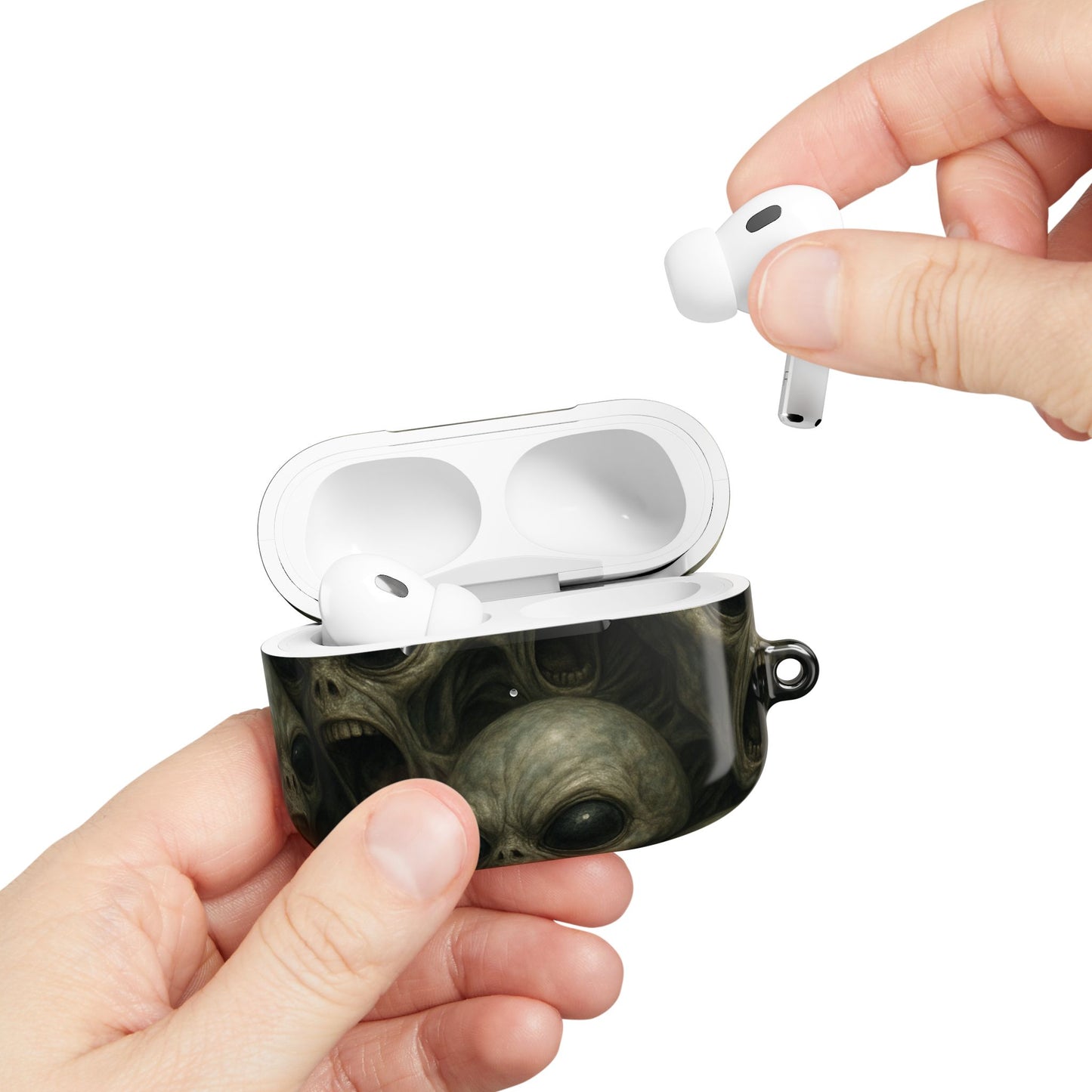 Alien-Themed AirPod Case, Unique Gift for Sci-Fi Lovers, Cool Accessory for Music Enthusiasts, Perfect for Halloween, Collectible