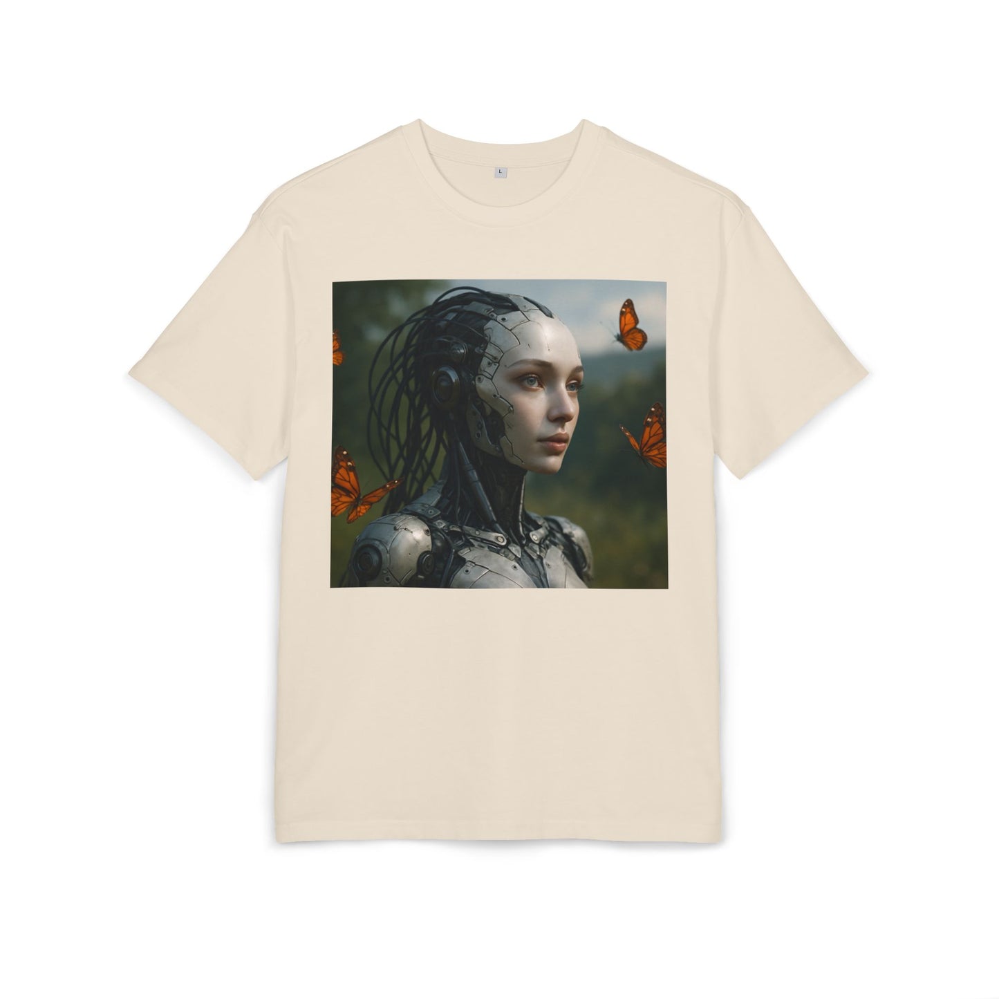 Futuristic Robot Graphic Tee, Oversize T-Shirt, Unisex Relaxed Fit Shirt, Casual Wear, Gift for Tech Lovers