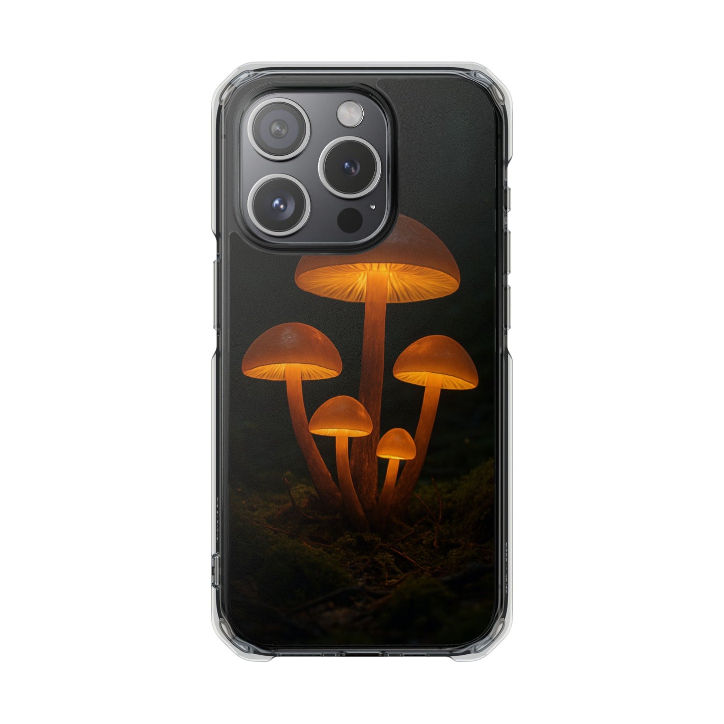 Magnetic Clear Impact Cases, Mushroom Phone Case, Eco-Friendly Phone Cover, Unique Phone Accessories, Gift for Nature Lovers, Artistic