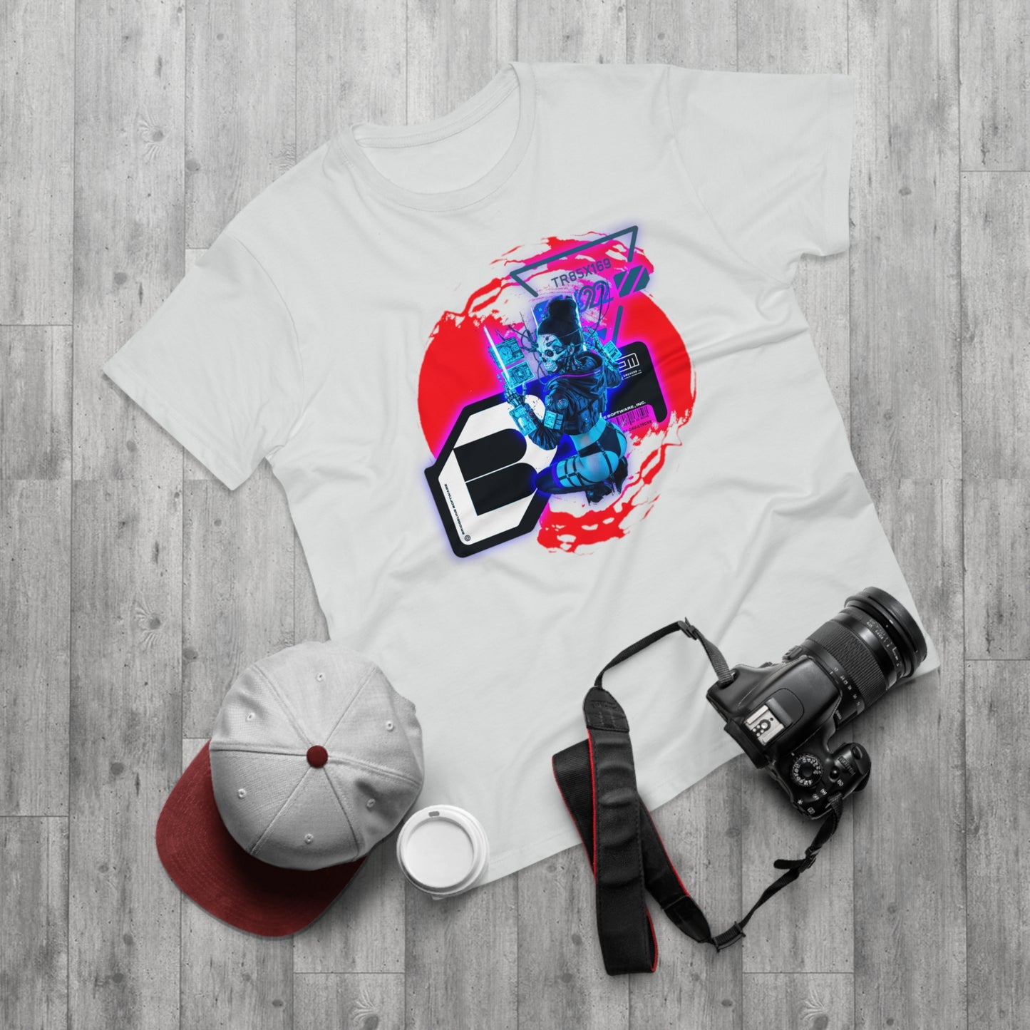 Futuristic Graphic Tee, Urban Outfit, Cyberpunk Style T-shirt, Men's Streetwear, Casual Wear, Gift for Tech Lovers
