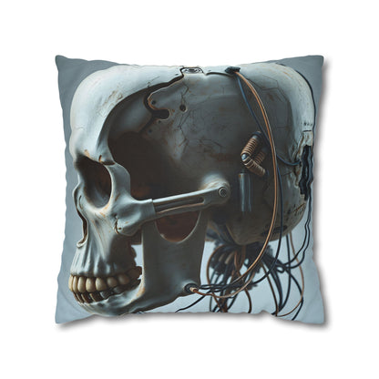 Square Pillowcase Futuristic Edge Skull Design Pillowcase
