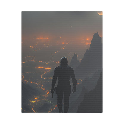Stretched Canvas Art Print, Adventure Wall Decor, Sci-Fi Home Decor, Gamer Room Decoration, Unique Gift Idea