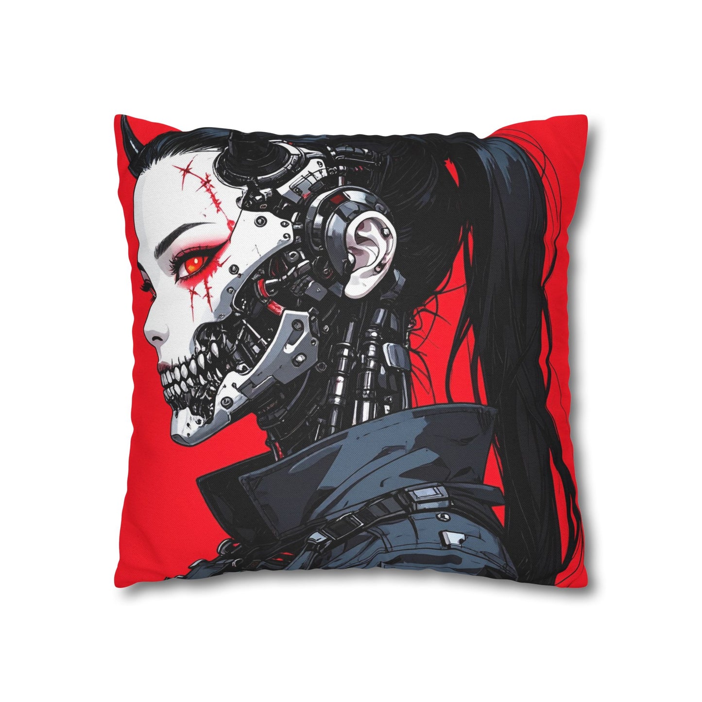 Futuristic Cyberpunk Pillowcase, Cozy Decor, Perfect for Gaming Rooms, Gifts for Tech Lovers, Stylish Home Accessories
