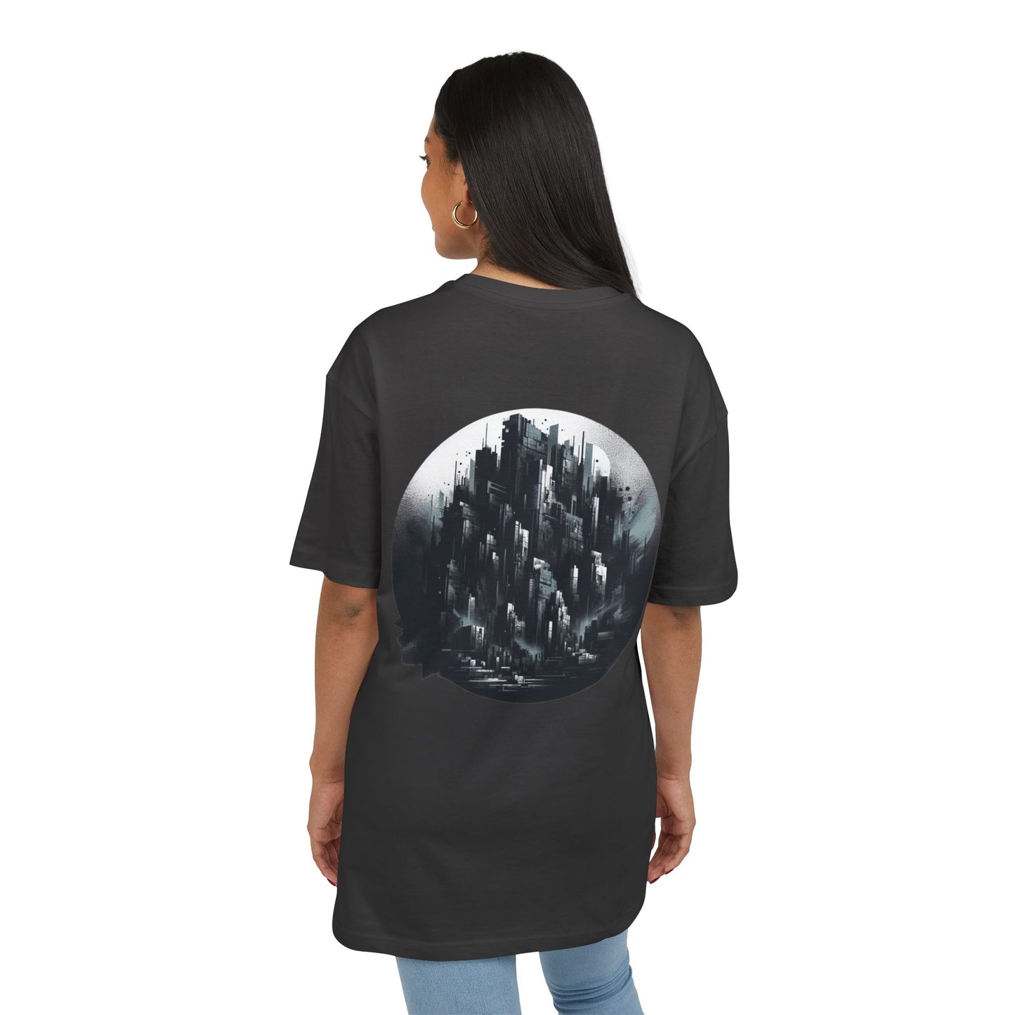 Urban Streetwear Oversize Tee - Futuristic Graphic Design