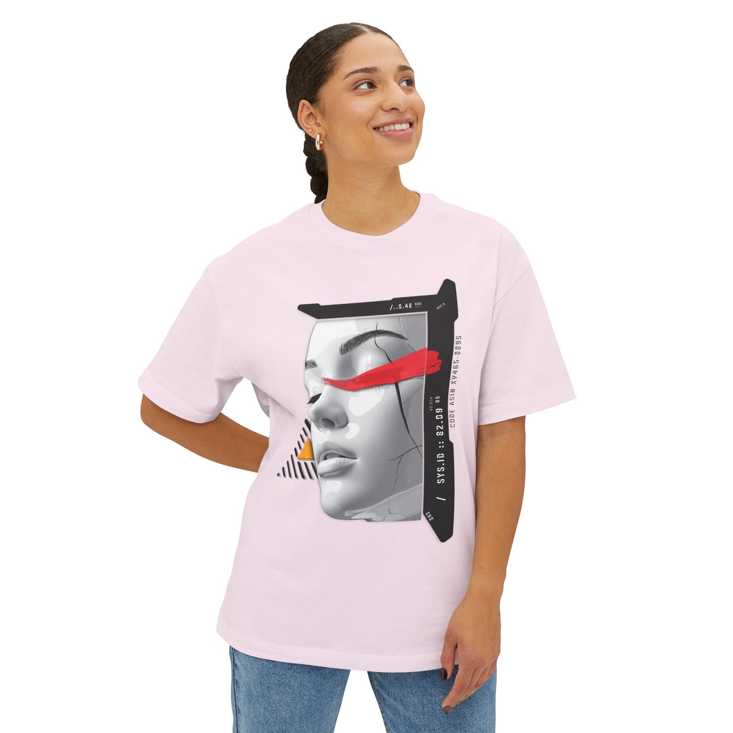 Chic Graphic Oversized Tee - Casual Wear, Streetwear, Art Tee, Gift for Her, Fashionable Comfort Wear