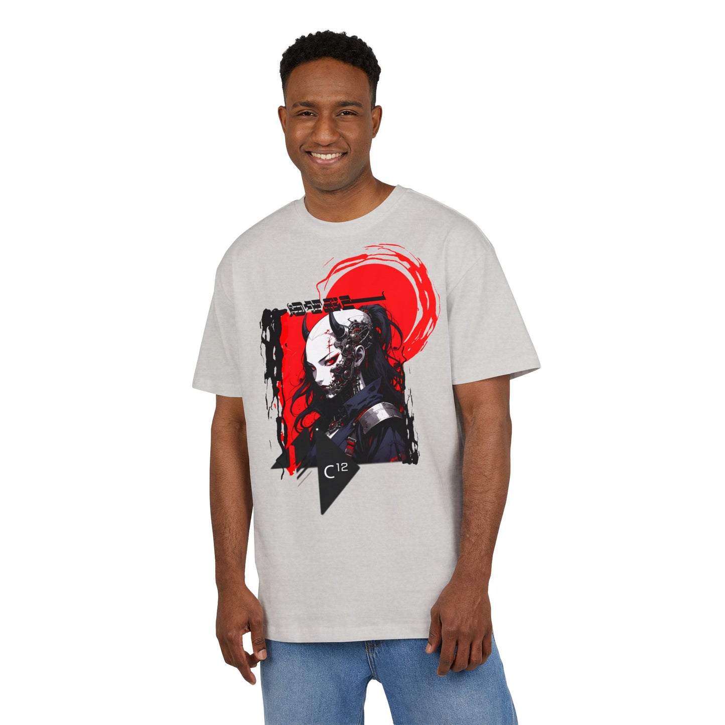 Unisex Graphic Oversized Tee with Artistic Design, Casual Streetwear, Unique Gift for Art Lovers and Gamers, Perfect for Everyday Wear