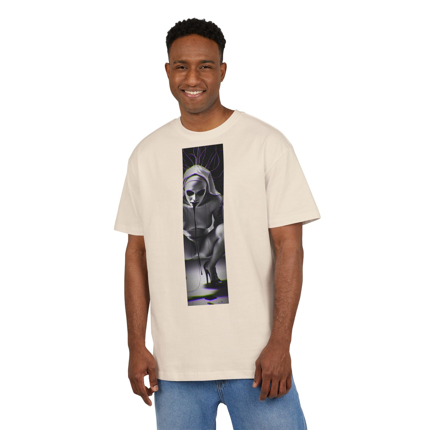 Unisex Oversized Graphic Tee - Edgy Gothic Design