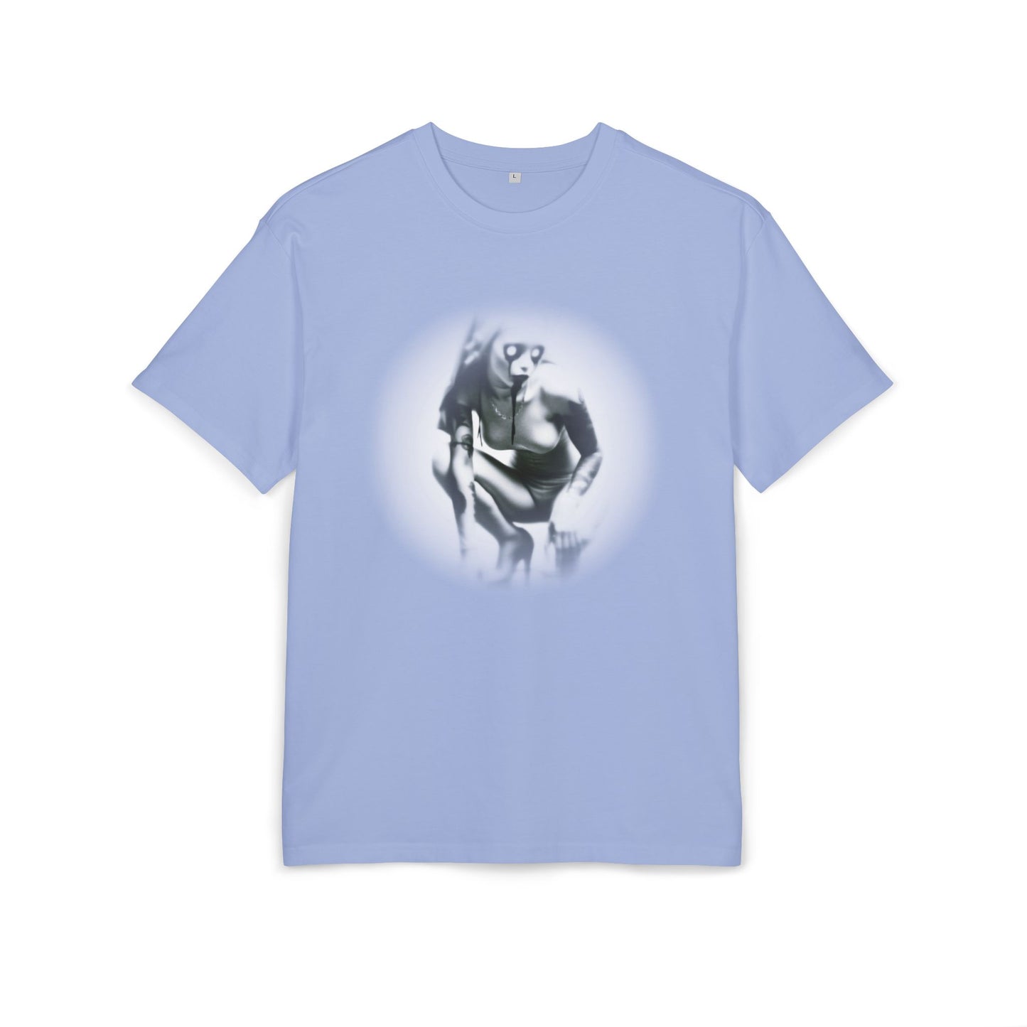 Stylish Unisex Heavy Oversize Tee with Artistic Graphic - Horror Design