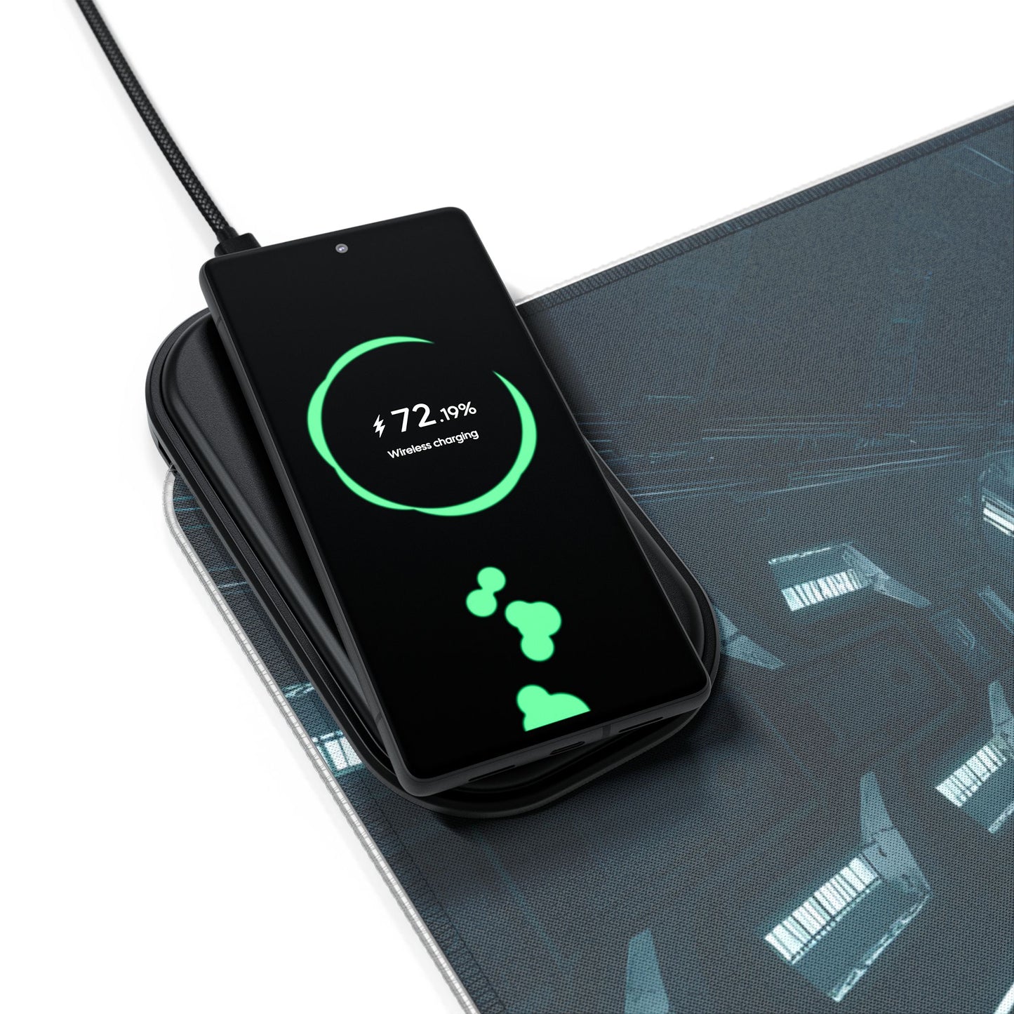 LED Gaming Mouse Pad with Wireless Charging, RGB Desk Accessory for Gamers, Stylish Home Office Decor, Perfect Gift for Tech Lovers