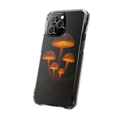 Magnetic Clear Impact Cases, Mushroom Phone Case, Eco-Friendly Phone Cover, Unique Phone Accessories, Gift for Nature Lovers, Artistic