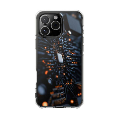 Magnetic Clear Impact Phone Case - Tech-Inspired Design, Perfect for Gadget Lovers, Birthday Gift, Tech Accessories, Durable Protection