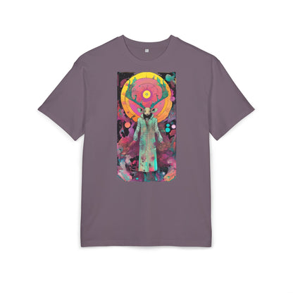 Vibrant Artistic Oversize Tee - Unisex Heavyweight T-Shirt, Bohemian Style, Gift for Art Lovers, Festival Wear, Casual Chic