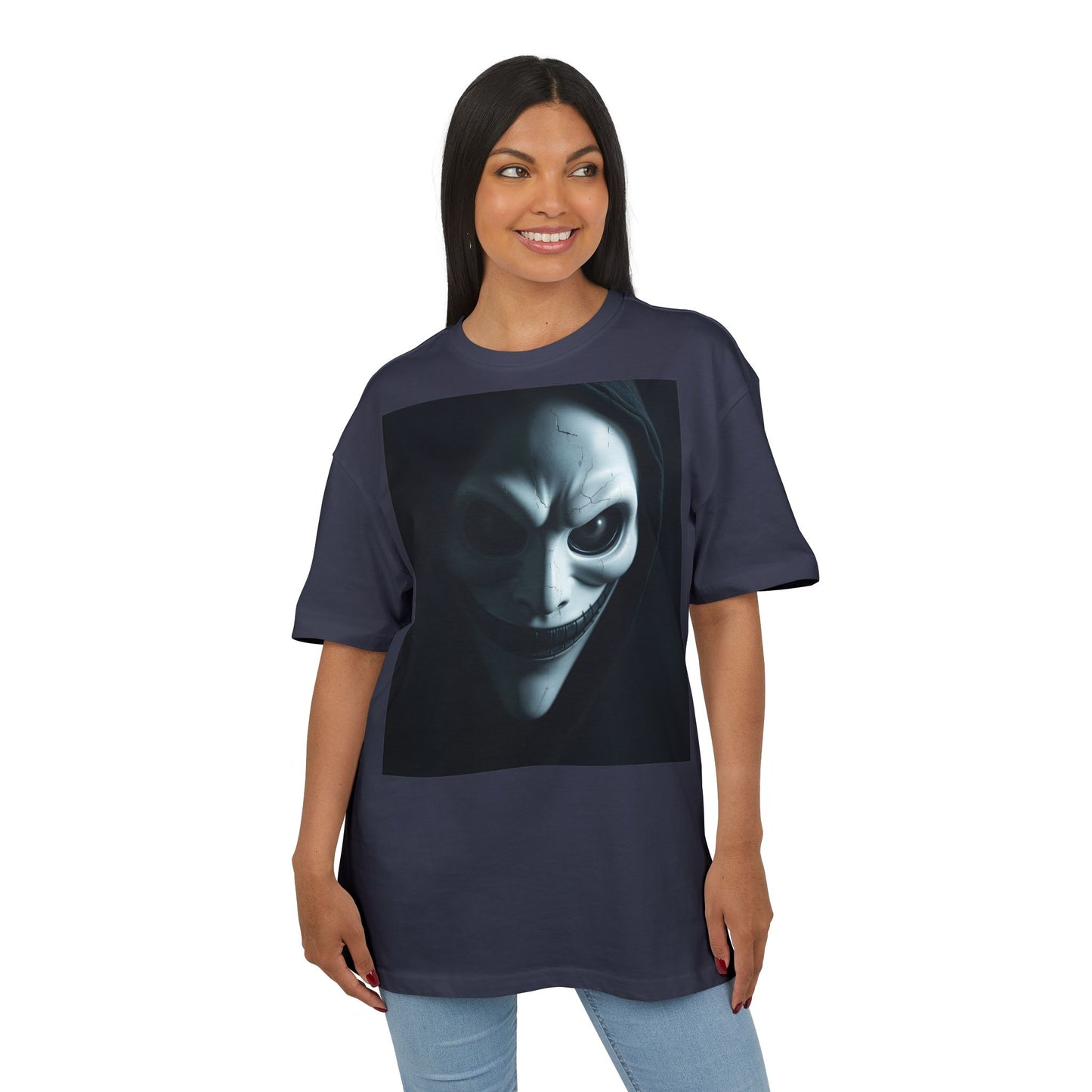 Spooky Graphic Unisex Oversized Tee, Halloween Shirt, Horror Aesthetic Tee, Statement Tee for Parties, Casual Wear, Gift Idea