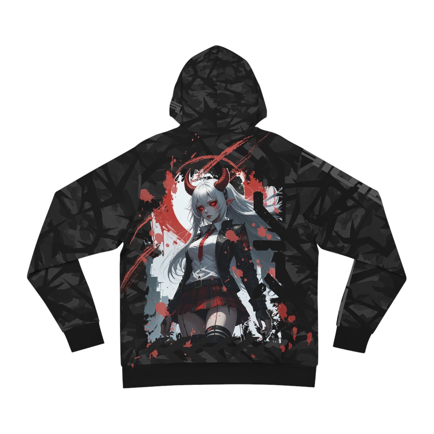 Edgy Anime Hoodie with Graphic Design, Unique Fashion Sweatshirt, Gamers Gift, Trendy Streetwear, Everyday Style