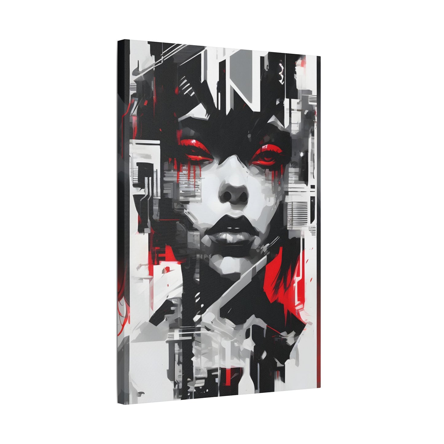 Stretched Canvas Art, Edgy Wall Decor, Modern Home Interior, Statement Piece, Unique Artwork for Living Room, Gift Idea