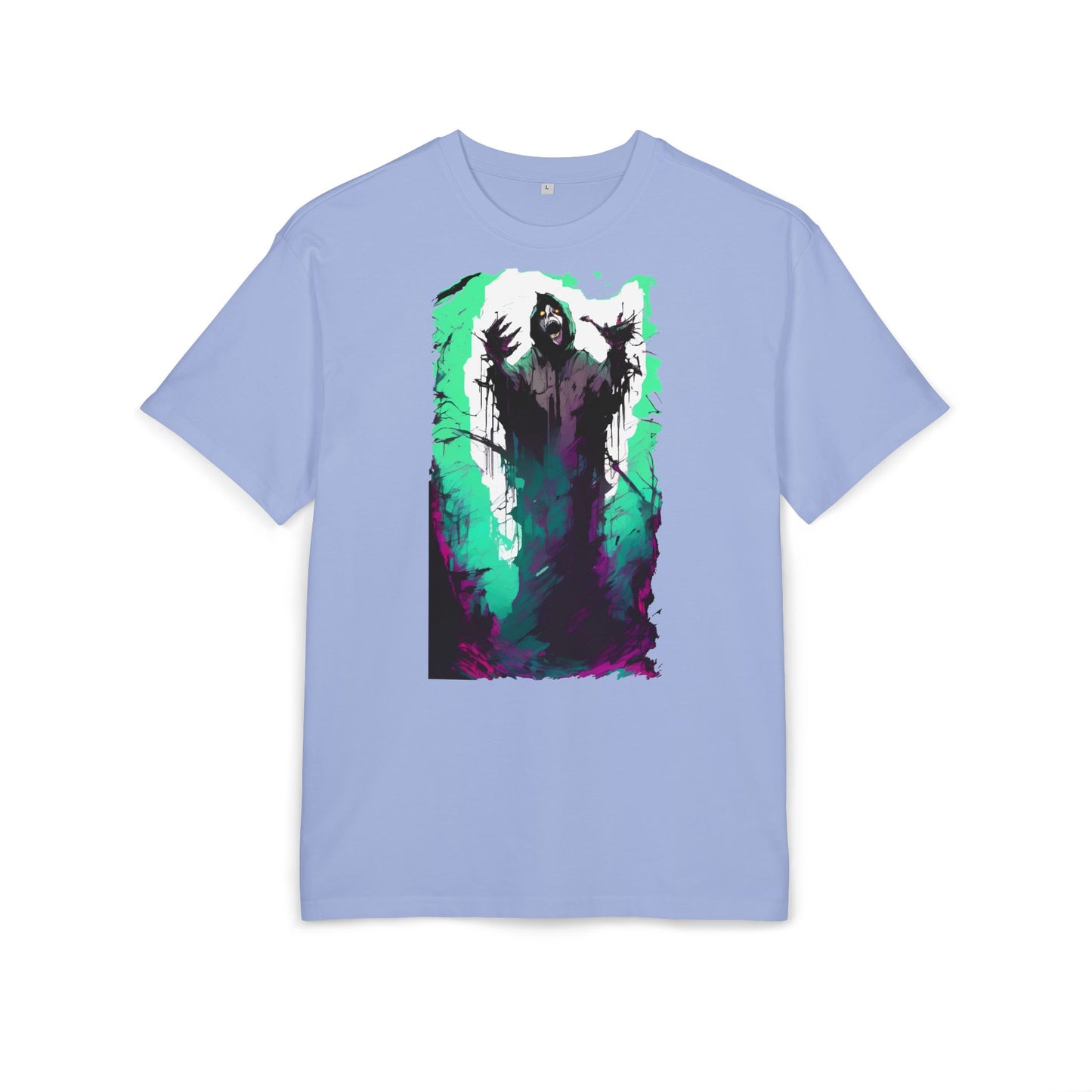 Mystical Oversized Tee - Unisex, Artistic Graphic Tee, Casual Wear, Gift for Art Lovers, Spooky Vibes Shirt