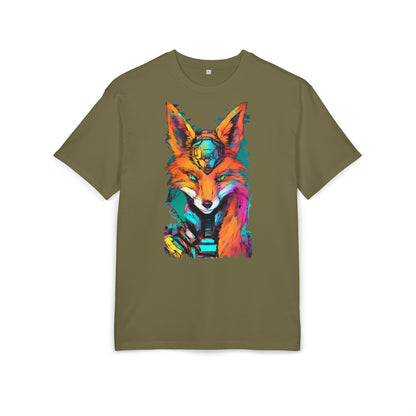 Vibrant Fox Graphic Oversized Tee, Unisex Streetwear Shirt, Unique Gift for Animal Lovers, Casual Wear, Colorful Art Tee