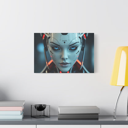 Futuristic Canvas Art Print, Digital Wall Decor, Modern Home Art, Unique Gift for Tech Lovers, Robotic Aesthetic
