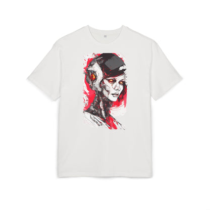 Cyberpunk-Inspired Unisex Heavy Oversize Tee | Graphic Tee, Streetwear, Gift for Gamers, Unique Fashion, Modern Art Apparel