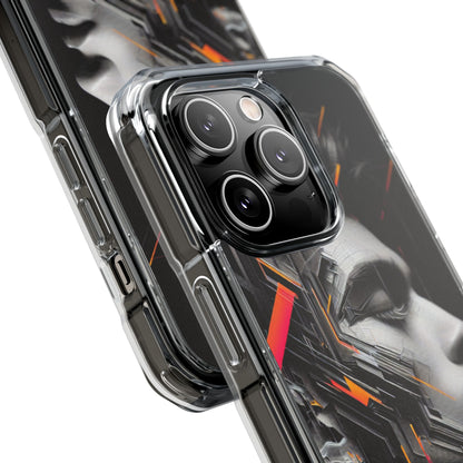 Magnetic Clear Impact Cases with Abstract Graphic, Stylish Phone Protection, Modern Gift for Tech Lovers, Unique Case