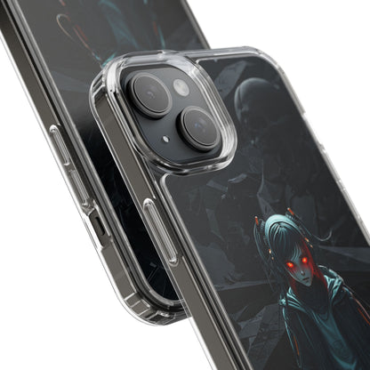 Futuristic Clear Phone Case with Cyberpunk Design - Edgy and Stylish