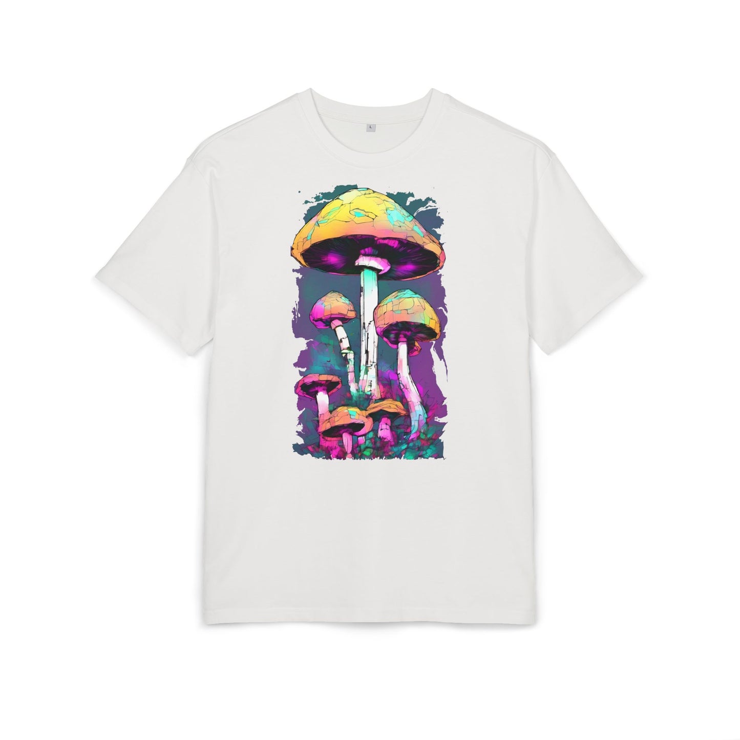 Trippy Mushroom Unisex Oversize Tee | Psychedelic Art Shirt, Retro Graphic Tee, Festival Wear, Gift for Nature Lovers, Streetwear