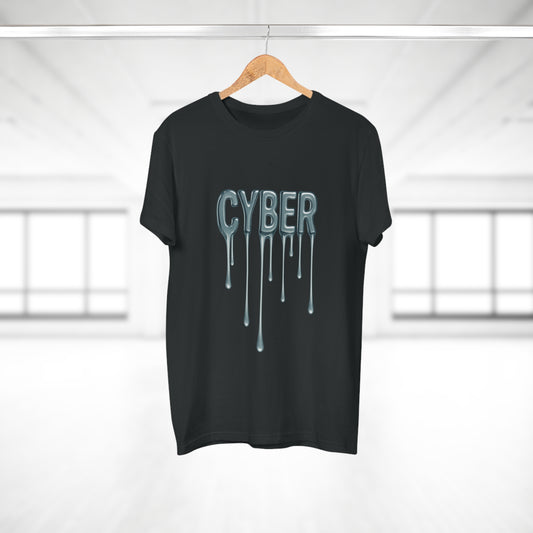 Cool Drippy Cyber T-Shirt, Unisex Graphic Tee, Casual Wear, Tech Enthusiast Gift, Trendy Streetwear for All Occasions
