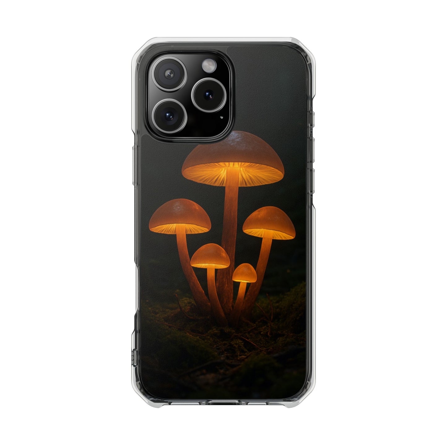 Magnetic Clear Impact Cases, Mushroom Phone Case, Eco-Friendly Phone Cover, Unique Phone Accessories, Gift for Nature Lovers, Artistic
