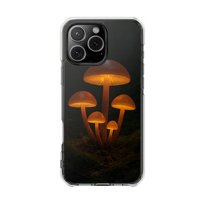 Magnetic Clear Impact Cases, Mushroom Phone Case, Eco-Friendly Phone Cover, Unique Phone Accessories, Gift for Nature Lovers, Artistic