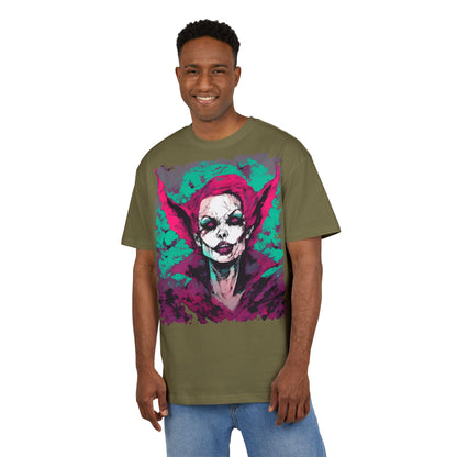 Eerie Portrait Unisex Oversized Tee | Unique Graphic Shirt for Halloween, Gift for Horror Fans, Scary Tee, Alternative Fashion