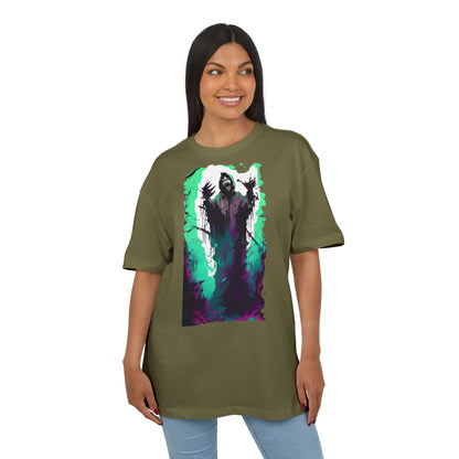 Mystical Oversized Tee - Unisex, Artistic Graphic Tee, Casual Wear, Gift for Art Lovers, Spooky Vibes Shirt