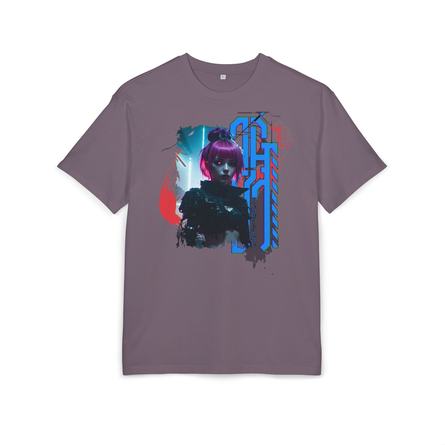 Cyberpunk Aesthetic Unisex Heavy Tee, Streetwear Style Shirt for Teens, Graphic Tee for Gaming, Cozy Casual Wear, Gift for Sci-Fi Lovers