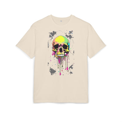 Colorful Skull Oversized Tee - Edgy Graphic Shirt for Casual Wear, Street Style, Gifts, etc.