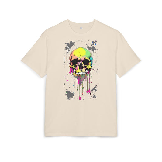 Colorful Skull Oversized Tee - Edgy Graphic Shirt for Casual Wear, Street Style, Gifts, etc.