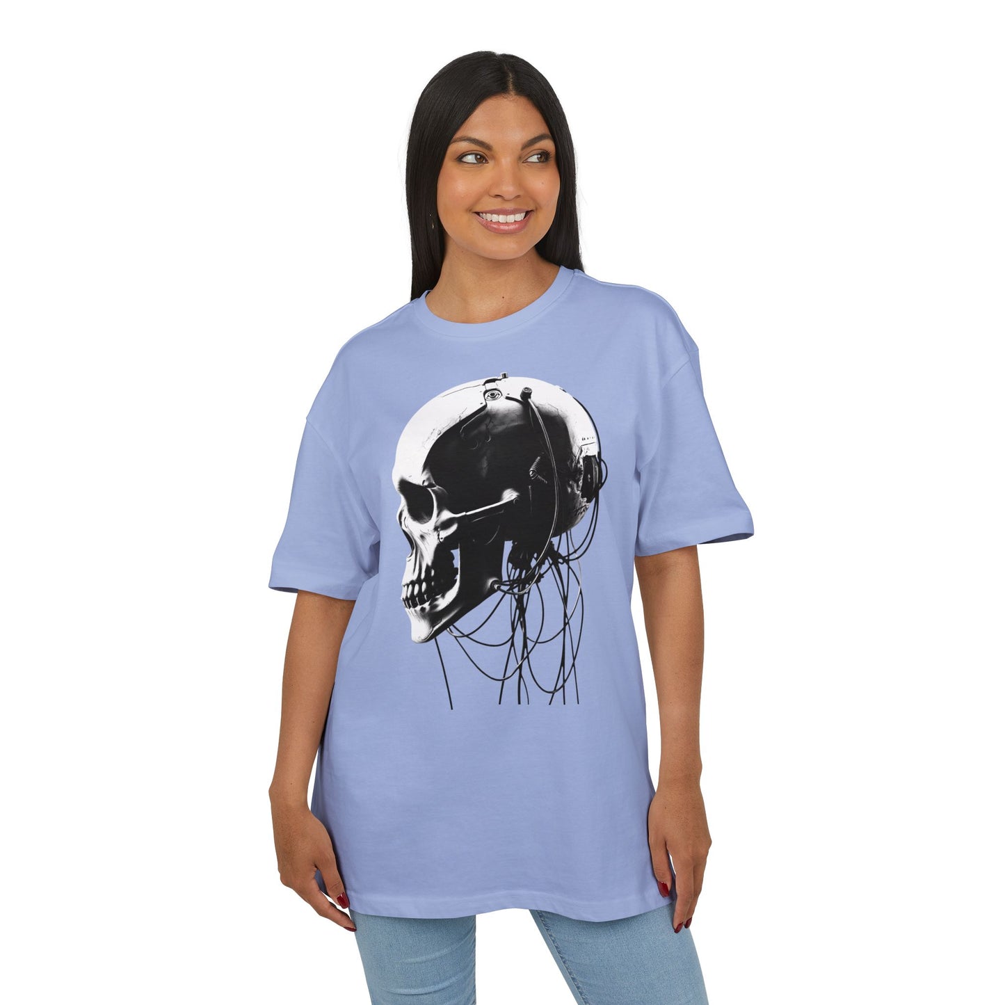 Unisex Skull Graphic Oversize Tee - Bold, Edgy Style for Casual Wear