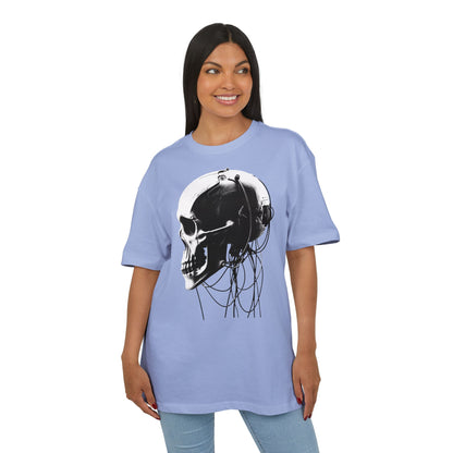 Unisex Skull Graphic Oversize Tee - Bold, Edgy Style for Casual Wear