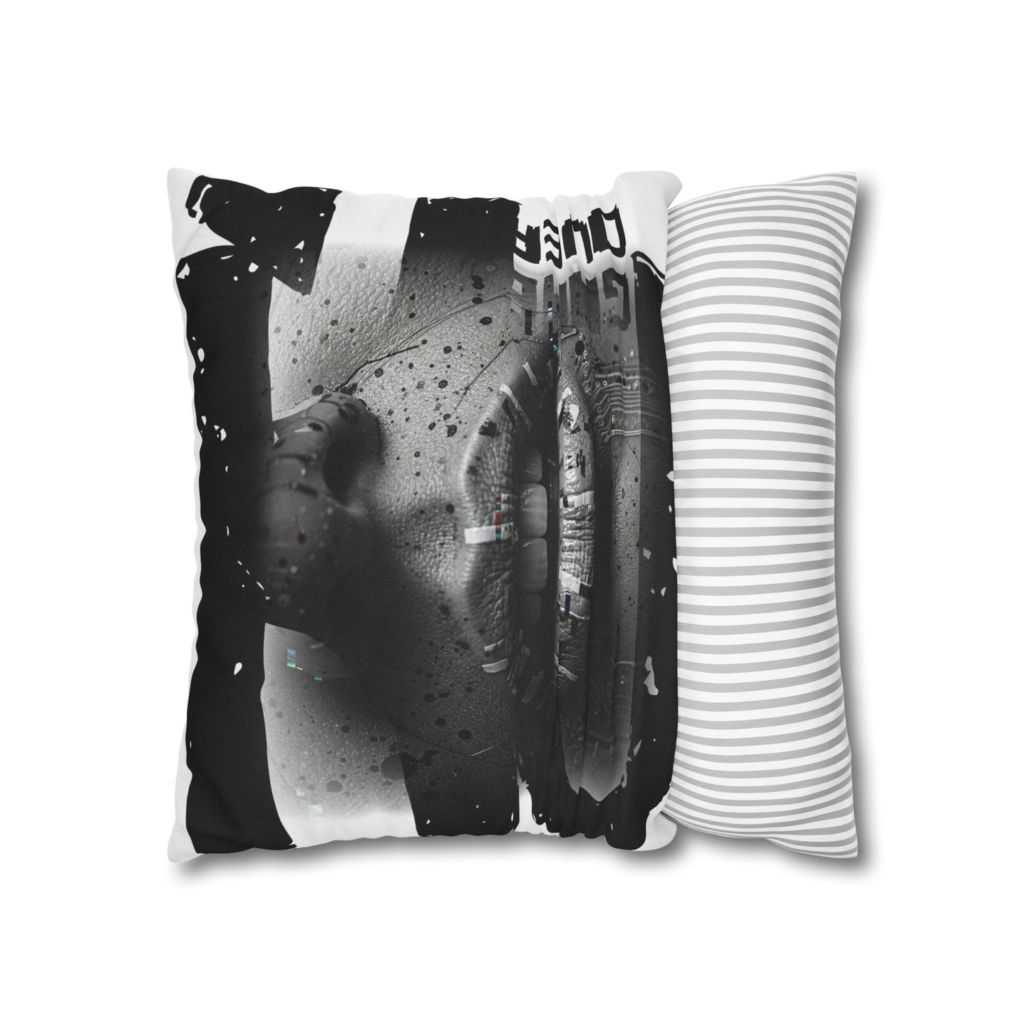 Stylish Spun Polyester Pillowcase, Decorative Accent, Unique Home Decor, Modern Living Room Cushion, Gift for Art Lovers