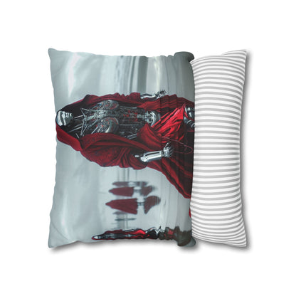 Futuristic Robot Art Pillowcase, Decorative Cushion Cover, Modern Home Decor, Gift for Sci-Fi Lovers, Unique Throw Pillow