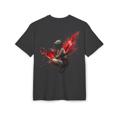 D'Stopian Oversized Unisex Tee - Edgy Graphic Art Tee for Urban Creatives