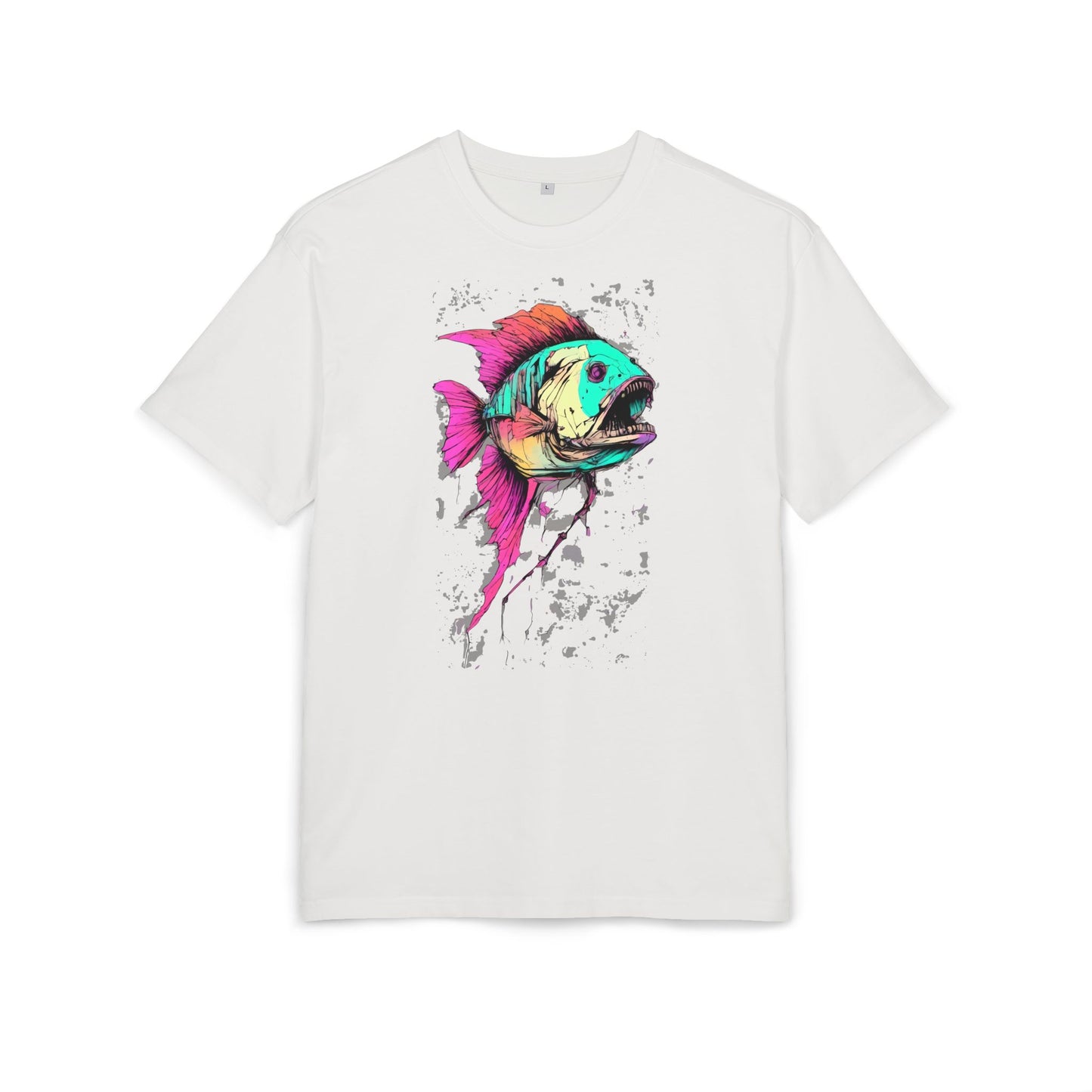Vibrant Fish Graphic Tee for Casual Style, Summer Wear, Beach Vibes, Gift for Fishing Enthusiasts, Unique Unisex Heavy Oversize Tee